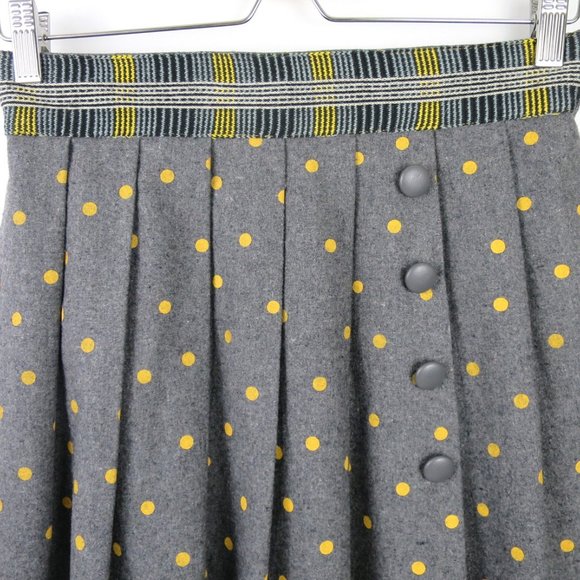 Anthropologie Plenty By Tracy Reese Polka Dot Pleated Skirt Size 6 - Picture 7 of 9